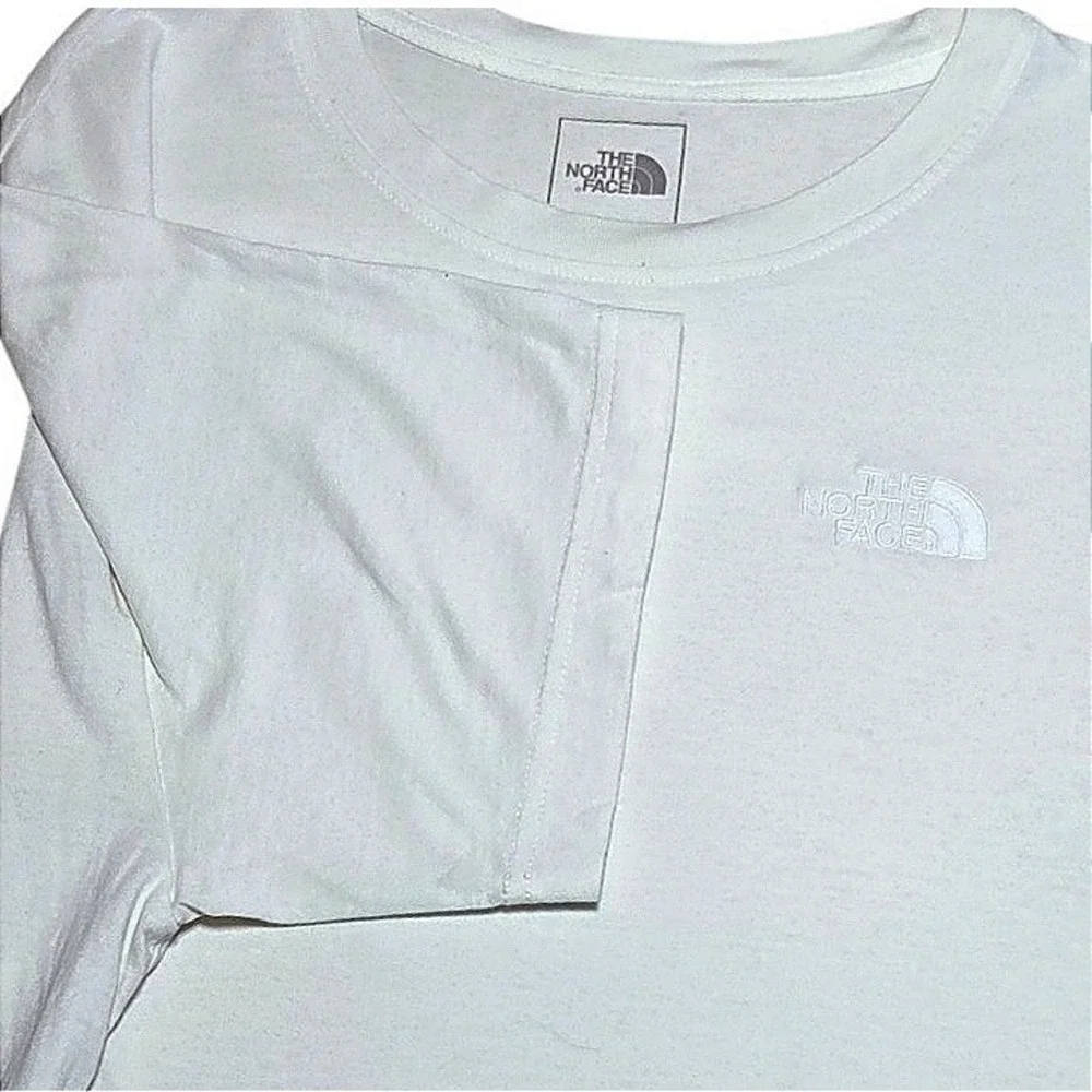 The North Face Embroidered Logo T Shirt Ivory White Short Sleeve Men's Small